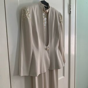 Cream Daymor Couture 2 Piece Blazer and Dress sz 8